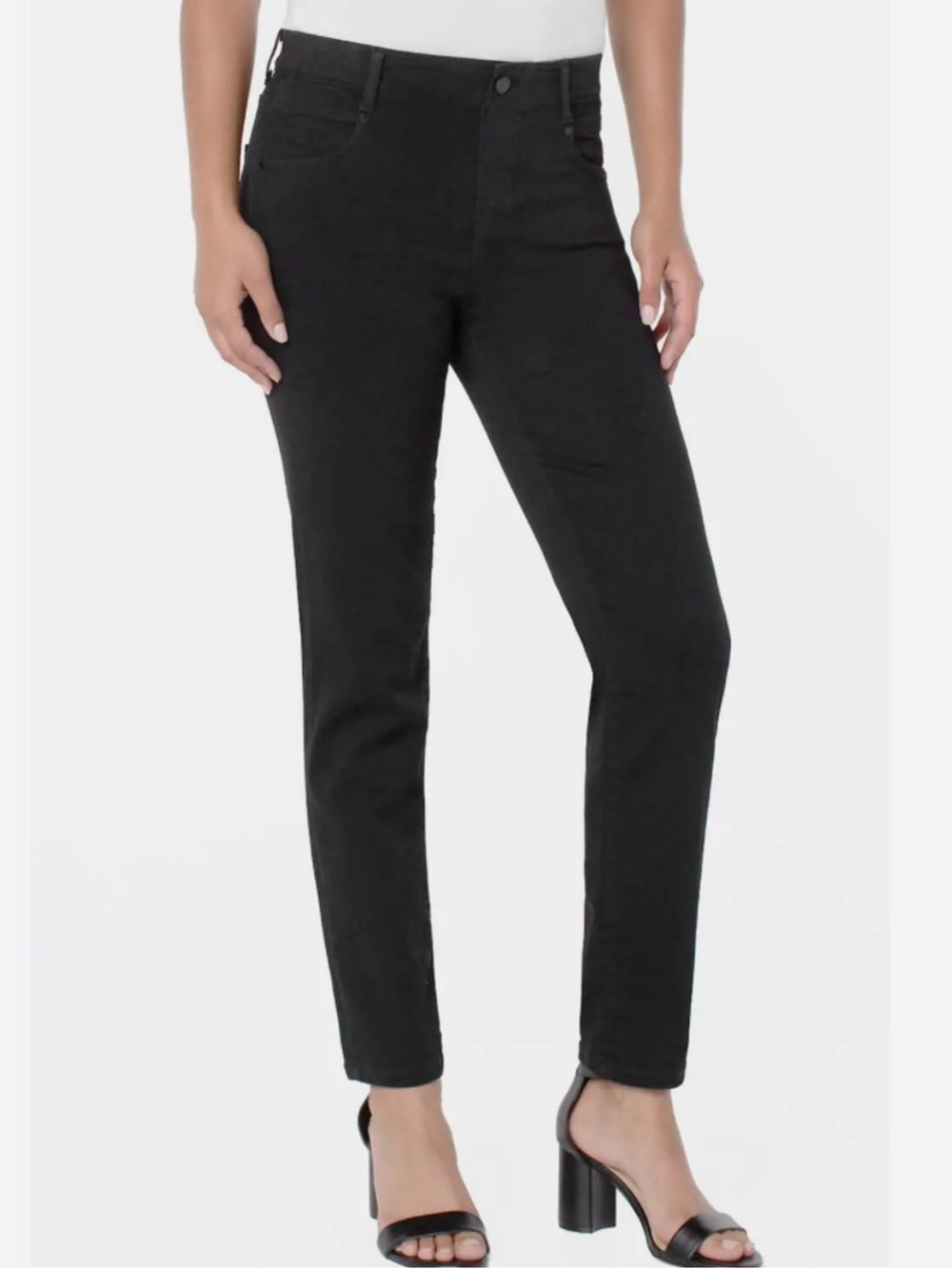 Liverpool Mid-Rise All You Need is Love Beatles Mahogany Shimmer Slim Jean 8